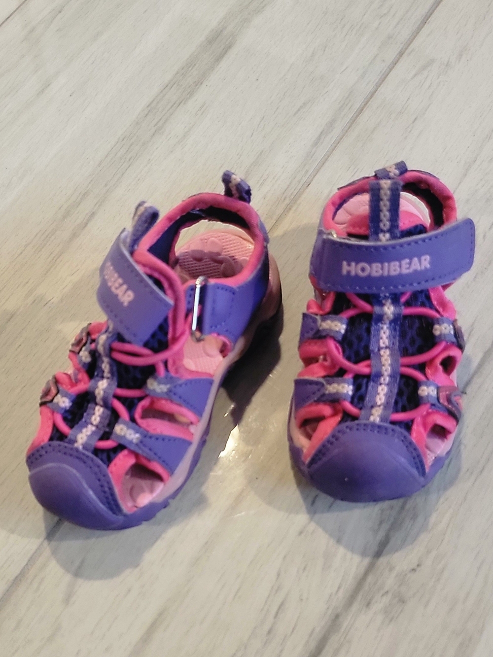 Hobibear Kids Purple & Pink Closed-Toe Sandals - Secure Fit